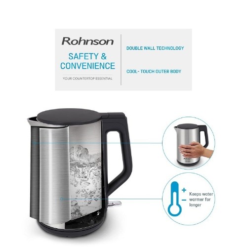 ΒΡΑΣΤΗΡΑΣ ROHNSON R-7530 INOX /ΜΑΥΡΟ 1,5L